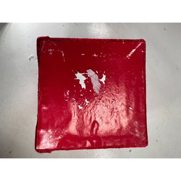 Vtg 2001 Li Bien Reverse Painted Glass Ornament Santa Reindeer Gifts Velvet Box - Picture 13 of 13